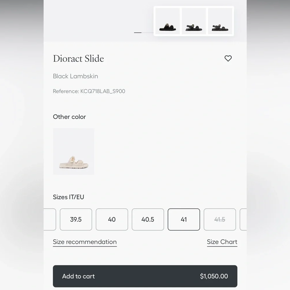 DIORact Slide Lambskin Black - Picture 12 of 15